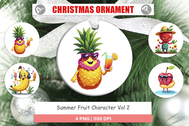 Ornament Summer Fruit Faces example image 1