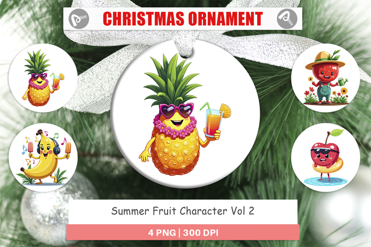 Ornament Summer Fruit Faces