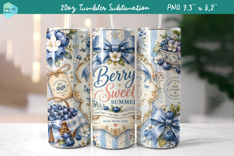 20 OZ Skinny Tumbler Sublimation | Summer fruit PNG