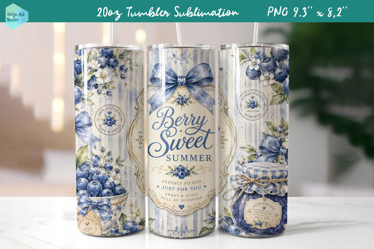 20 OZ Skinny Tumbler Sublimation | Summer fruit PNG