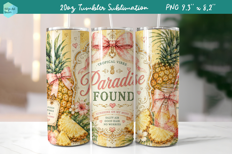 20 OZ Skinny Tumbler Sublimation | Summer fruit PNG