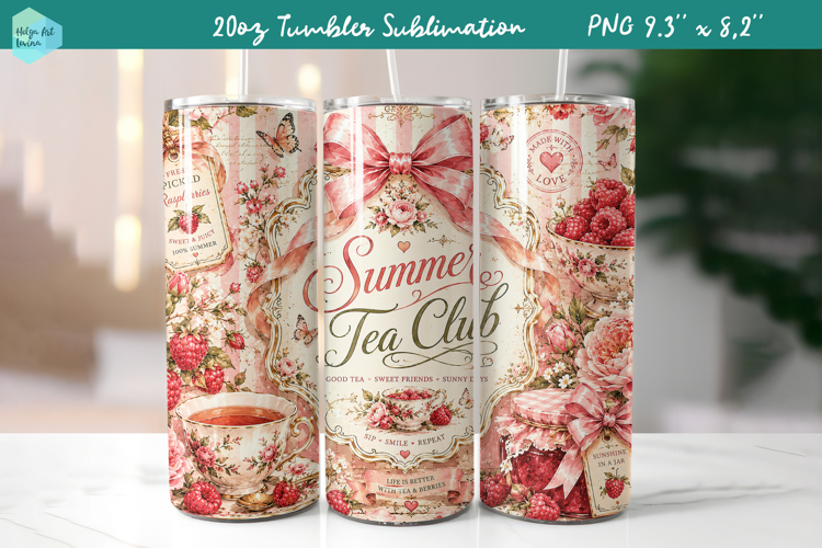 20 OZ Skinny Tumbler Sublimation | Summer fruit PNG