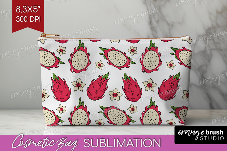 Summer Fruit Cosmetic Bag - Fruit Makeup Bag PNG Sublimation