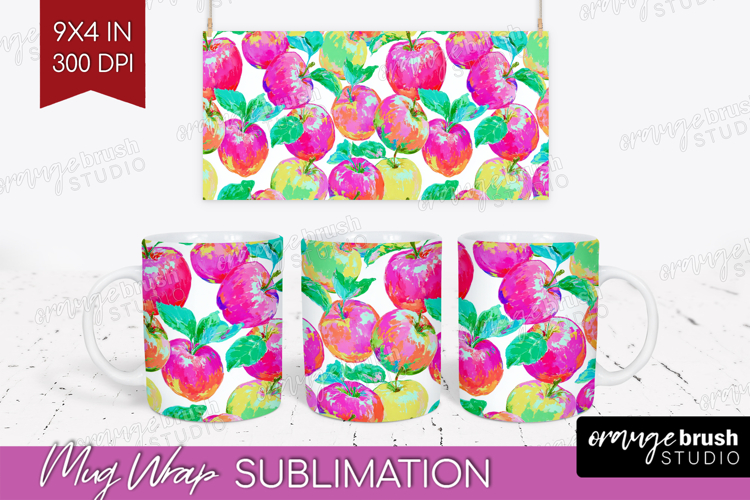 Fruit Mug Wrap - Summer Mug PNG Sublimation