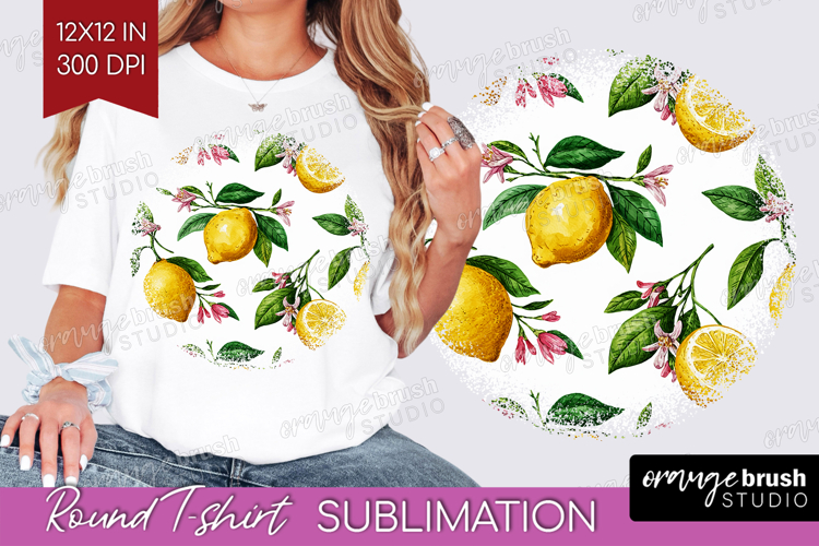 Summer Fruit Round Tshirt Background - Fruit PNG Sublimation