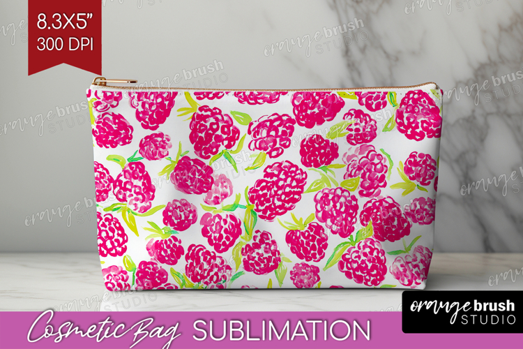Fruit Cosmetic Bag - Summer Makeup Bag PNG Sublimation