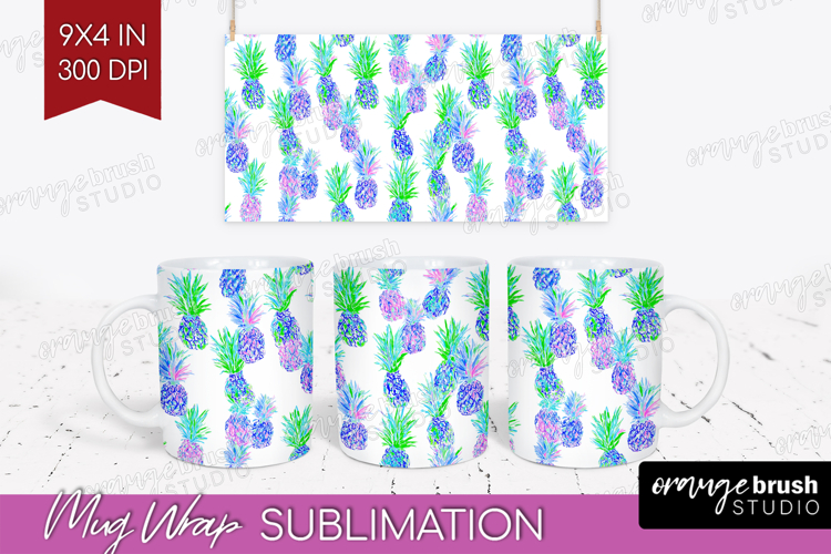Fruit Mug Wrap - Summer Mug PNG Sublimation