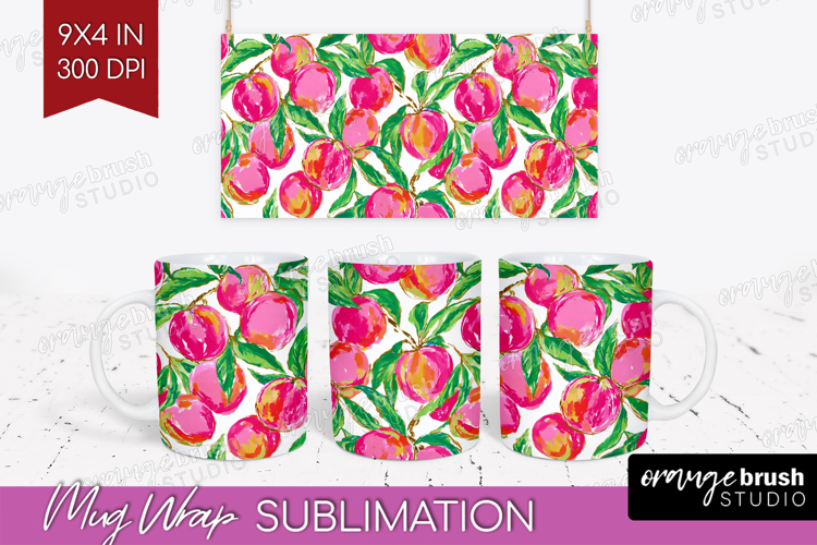 Fruit Mug Wrap - Summer Mug PNG Sublimation