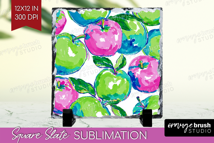 Fruit Slate PNG - Summer Square Slate Sublimation