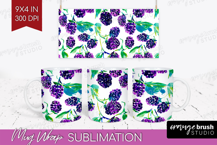 Fruit Mug Wrap - Summer Mug PNG Sublimation