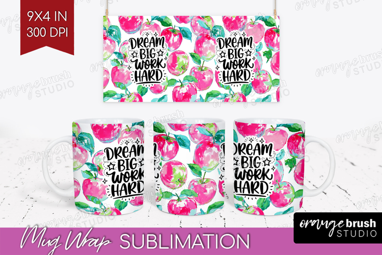 Inspirational Quote Mug Wrap - Summer Fruit Mug PNG