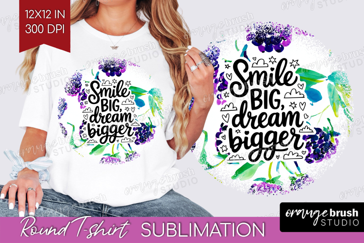 Inspirational Quote Round Tshirt Background - Summer Fruit