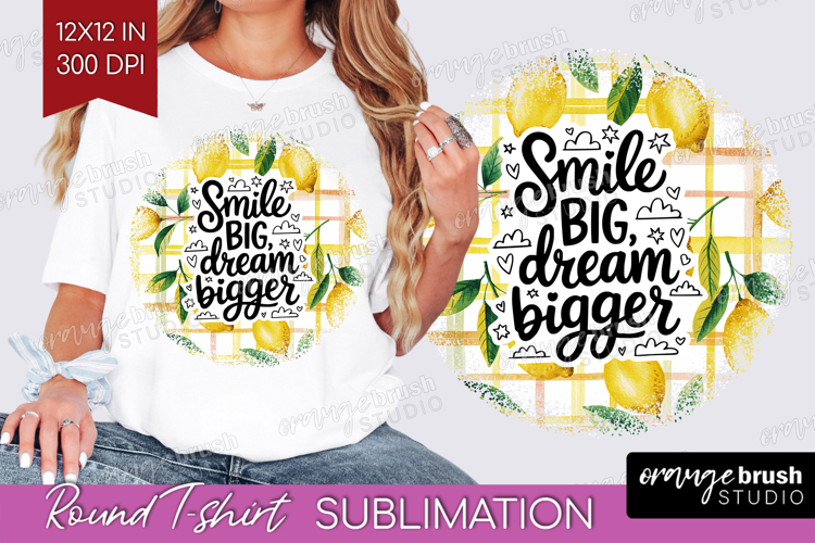 Inspirational Quote Round Tshirt Background - Summer Fruit