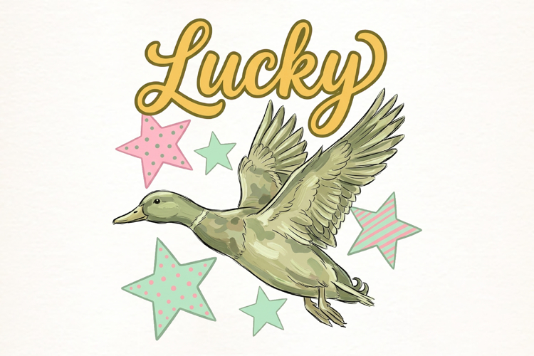 Summer Funny Duck Striped PNG example image 1