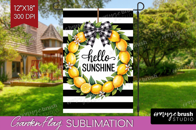 Summer Garden Flag Sublimation - Sping Welcome Sign PNG