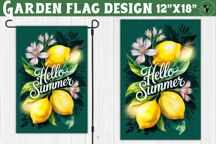 Lemon Garden flag | Welcome Floral Design