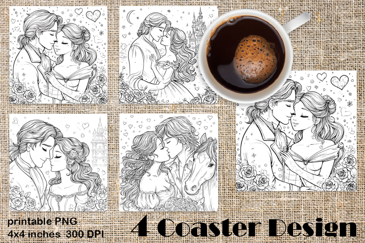 Summer girls Coaster Design |Coloring pages