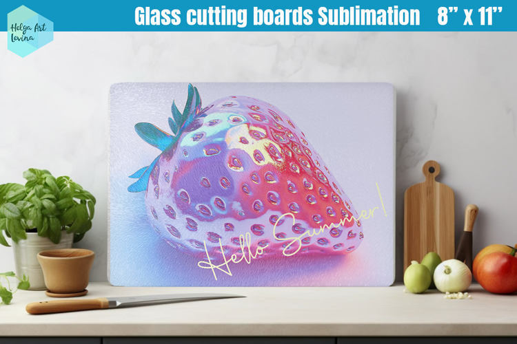 Summer Glass Cutting Boards Kitchen