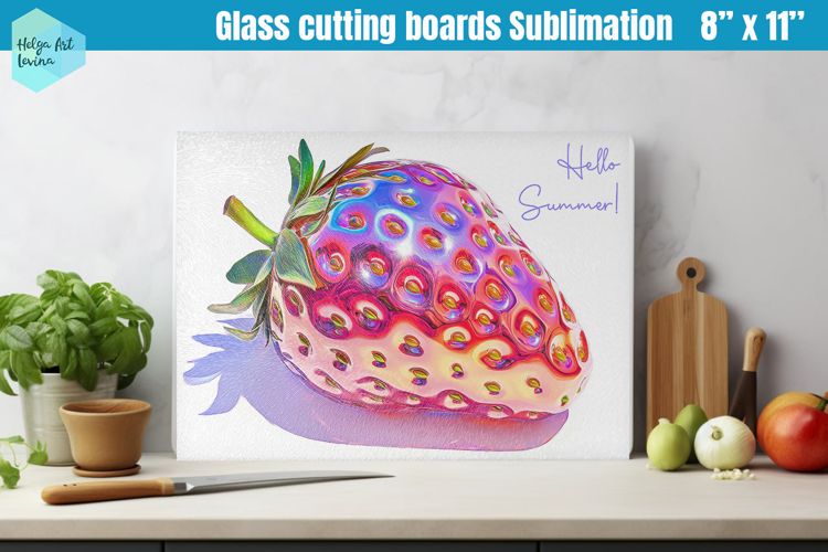 Summer Glass Cutting Boards Kitchen