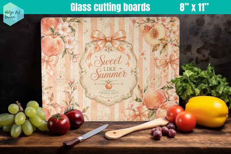 Summer fruit Glass Cutting Boards Kitchen
