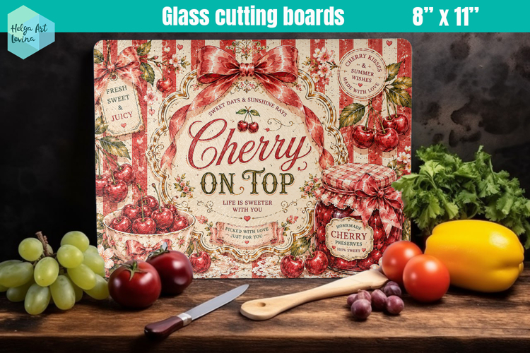 Summer fruit Glass Cutting Boards Kitchen