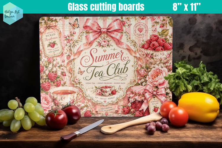 Summer fruit Glass Cutting Boards Kitchen
