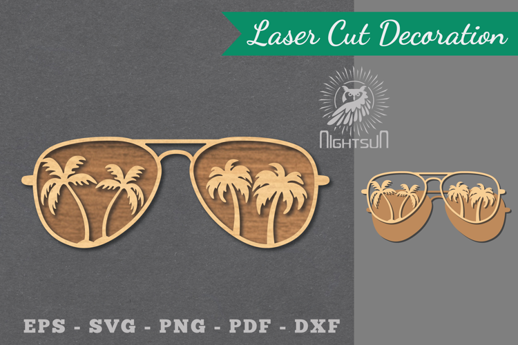 Summer Glasses Laser Cut Decoration