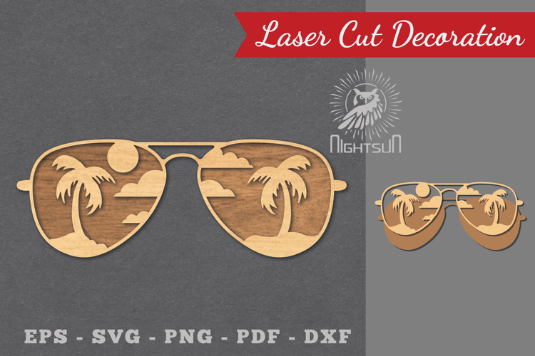 Summer Glasses Laser Cut Decoration