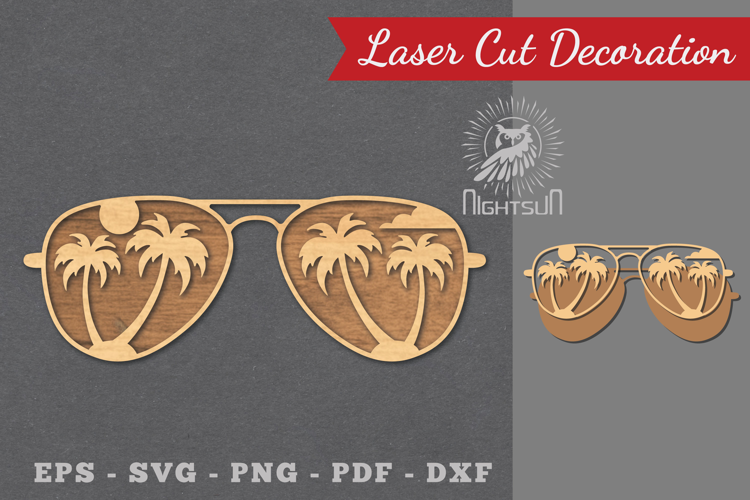 Summer Glasses Laser Cut Decoration