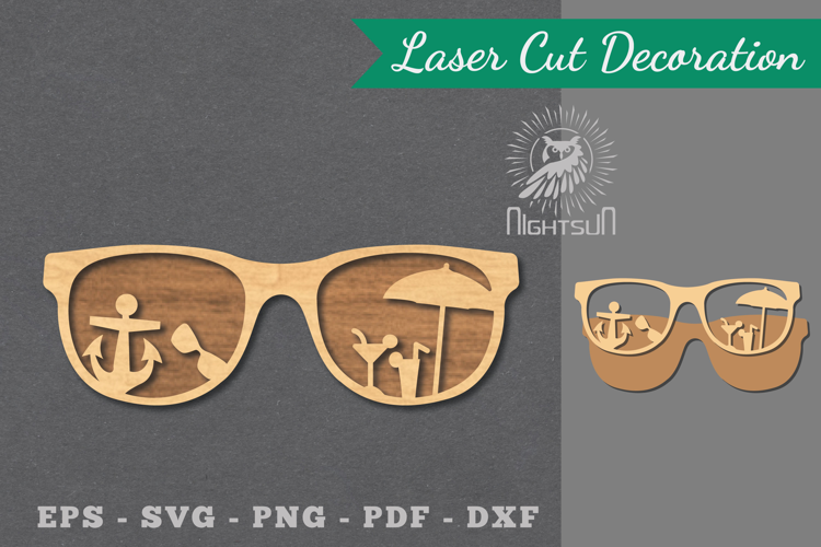 Summer Glasses Laser Cut Decoration