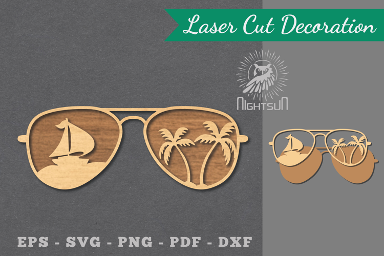Summer Glasses Laser Cut Decoration