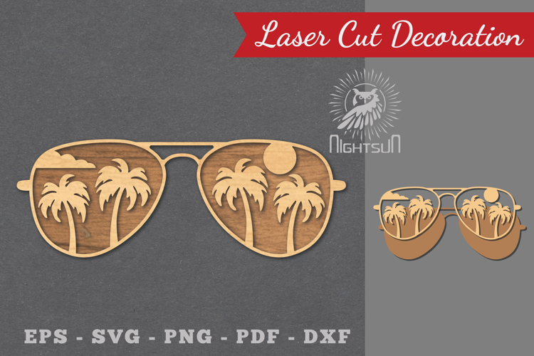 Summer Glasses Laser Cut Decoration