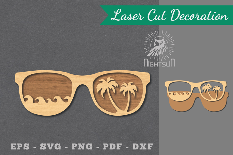 Summer Glasses Laser Cut Decoration