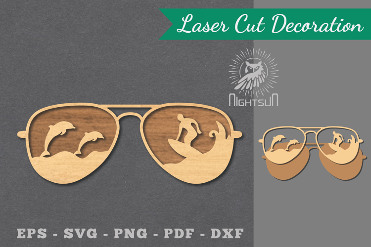 Summer Glasses Laser Cut Decoration