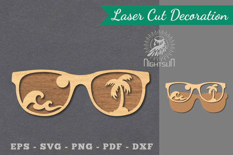 Summer Glasses Laser Cut Decoration