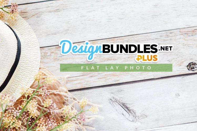Summer Hat with Decorative Blossoms | Flat Lay Photo