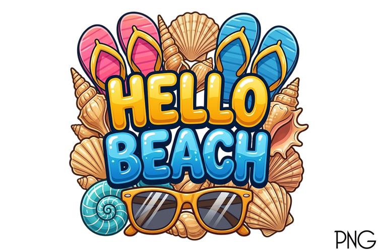 Summer Hello Beach Png