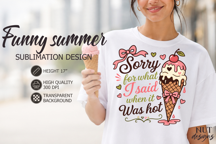 Summer sublimation Funny Summer Ice Cream