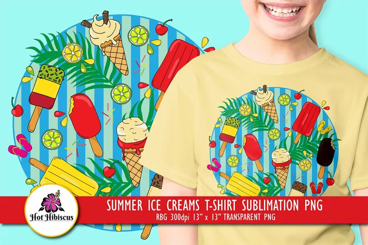 Ice Cream Sublimation | Summer T shirt Sublimation PNG