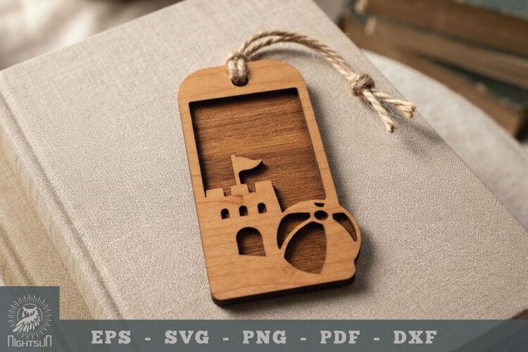 Summer Lasercut Bookmark 2 example image 1