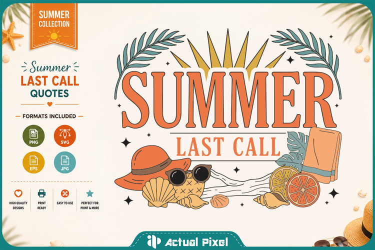 Summer Last Call SVG PNG