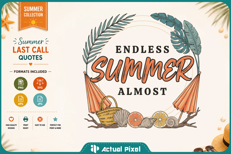 Summer Last Call SVG PNG