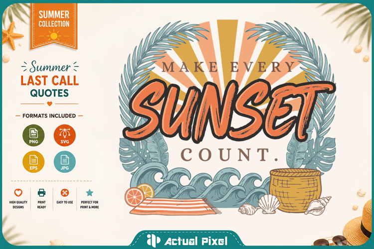 Summer Last Call SVG PNG example image 1