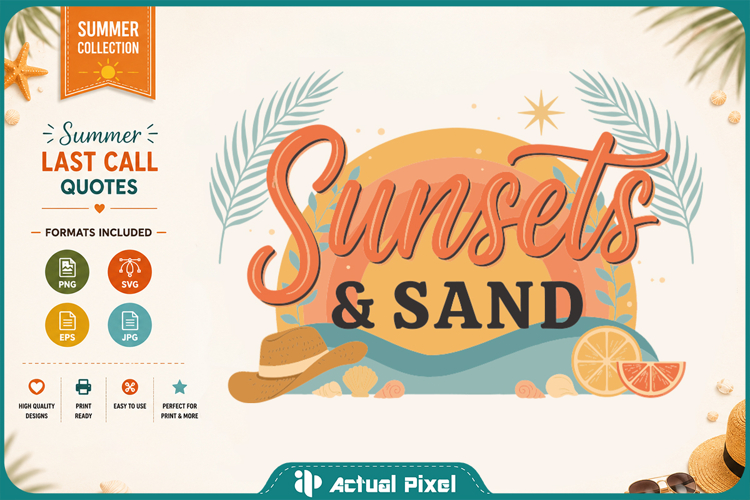 Summer Last Call SVG PNG example image 1