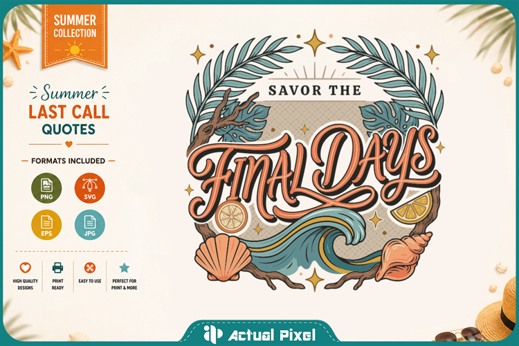 Summer Last Call SVG PNG