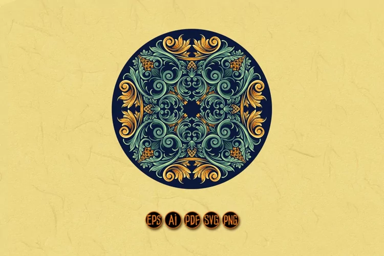 Summer Mandala Vintage Ornaments Illustrations