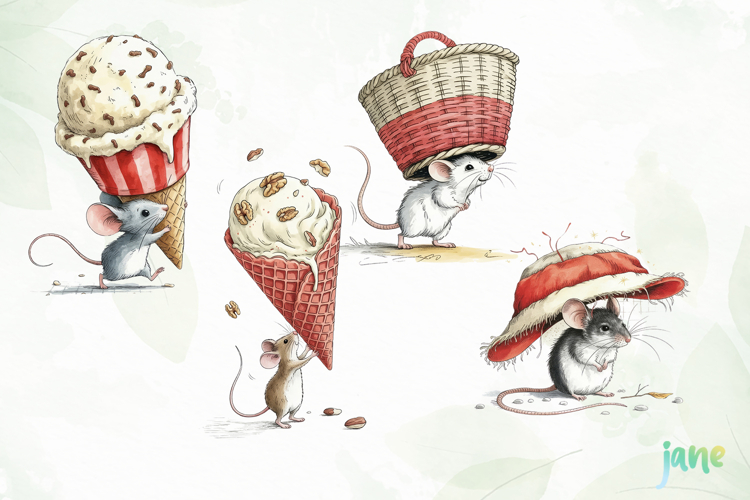 Summer Mouse Clipart
