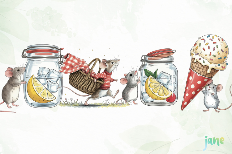Summer Mouse Clipart