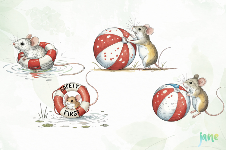 Summer Mouse Clipart