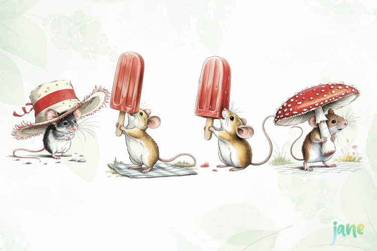 Summer Mouse Clipart